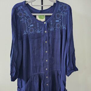 Anthropologie. Dress. Size 14- Color Blue